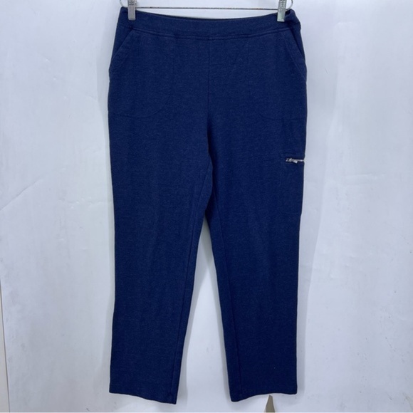 5/$25 Chicos Synergy size 1 blue sweats comfortable pull on pants b31 - Picture 1 of 4